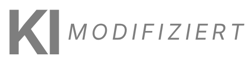 Kennzeichnung KI modifiziert – Langformat, Hell · Schrift grau