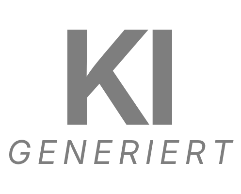 Kennzeichnung KI generiert – Kompaktformat, Hell · Schrift grau
